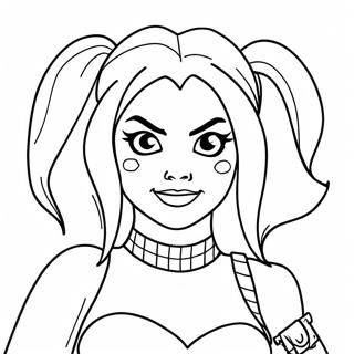 Harley Quinn Simples Páginas Para Colorir