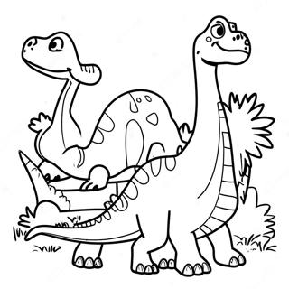 Pagina Para Colorir Da Familia Dinossauro Dinoco 59006-49011