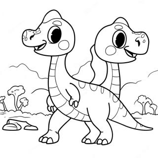 Pagina Para Colorir Da Familia Dinossauro Dinoco 59006-49012