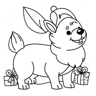 Pagina Para Colorir Corgi De Natal 59155-49124