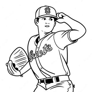 Pagina Para Colorir Acao De Arremesso Do Shohei Ohtani 59247-49192