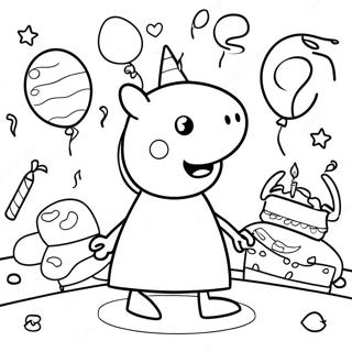 Aniversário Da Peppa Pig Páginas Para Colorir