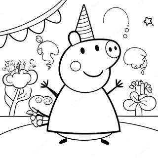 Pagina Para Colorir Celebracao De Aniversario Da Peppa Pig 59296-49227