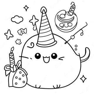 Pagina Para Colorir Do Pusheen De Aniversario 59316-49239