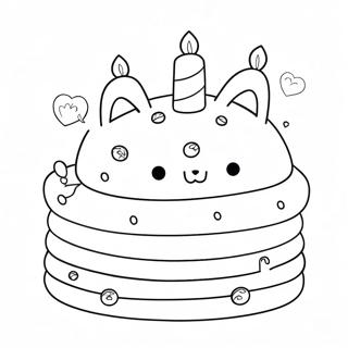 Pagina Para Colorir Do Pusheen Com Bolo De Aniversario 59317-49241