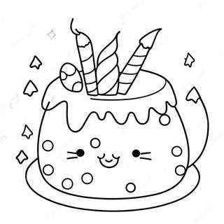 Pagina Para Colorir Do Pusheen Com Bolo De Aniversario 59317-49243