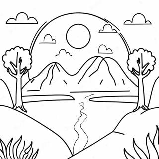 Pagina Para Colorir Da Linda Paisagem Da Mae Terra 59327-49255