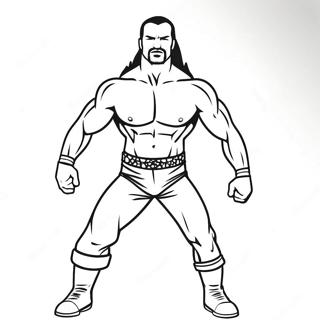 Pagina Para Colorir Da Pose De Acao Do Superastro Da Wwe 59357-49281