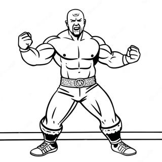 Pagina Para Colorir Da Pose De Acao Do Superastro Da Wwe 59357-49284