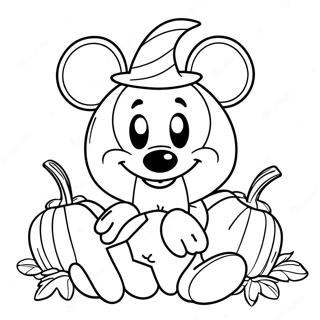 Abóbora Do Mickey Mouse Páginas Para Colorir