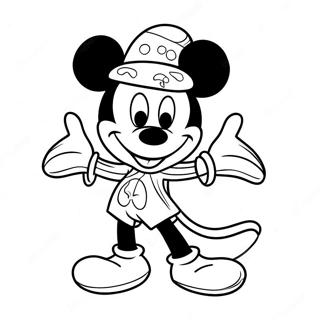 Pagina Para Colorir Do Mickey Mouse Em Um Fantasia Assustadora 59377-49293