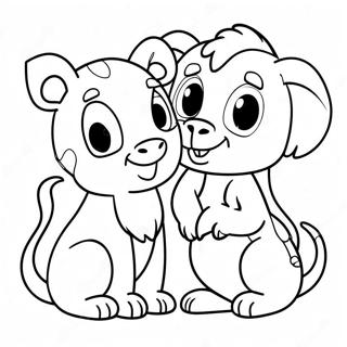 Pagina Para Colorir De Amigos Animais Adoraveis 59417-49324