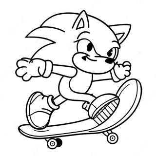 Pagina Para Colorir Do Sonic De Skate 59426-49330