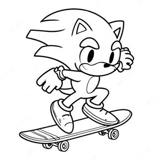 Pagina Para Colorir Do Sonic De Skate 59426-49331