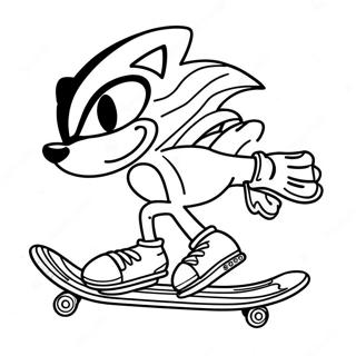 Pagina Para Colorir Do Sonic De Skate 59426-49332