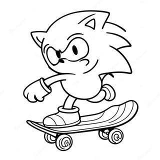 Pagina Para Colorir Do Sonic Fazendo Truques No Skate 59427-49333