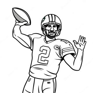 Pagina Para Colorir Do Aaron Rodgers Passando A Bola 59537-49426