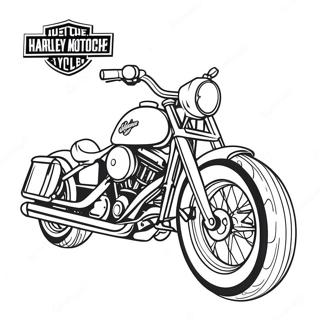 Pagina Para Colorir Da Motocicleta Harley Classica Em Acao 59597-49470