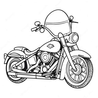 Pagina Para Colorir Da Motocicleta Harley Classica Em Acao 59597-49471