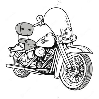 Pagina Para Colorir Da Motocicleta Harley Classica Em Acao 59597-49472