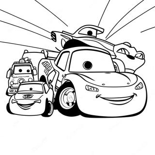 Pagina Para Colorir Do Lightning Mcqueen Com Amigos 59607-49485