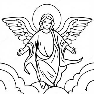 Pagina Para Colorir Da Cena Angelical Da Ressurreicao 59657-49513