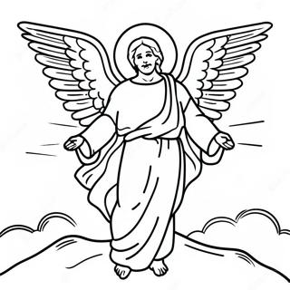 Pagina Para Colorir Da Cena Angelical Da Ressurreicao 59657-49515