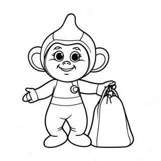 Tinky Winky Com Sua Bolsa Pagina Para Colorir 5965-4765