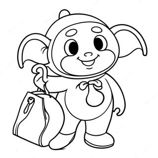 Tinky Winky Com Sua Bolsa Pagina Para Colorir 5965-4768