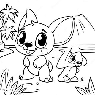 Lilo E Stitch No Paraiso Tropical Pagina Para Colorir 59777-49615