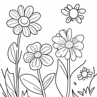 Pagina Para Colorir Do Jardim De Flores Silvestres 59806-49635