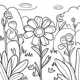 Pagina Para Colorir Do Campo Colorido De Flores Silvestres 59807-49642