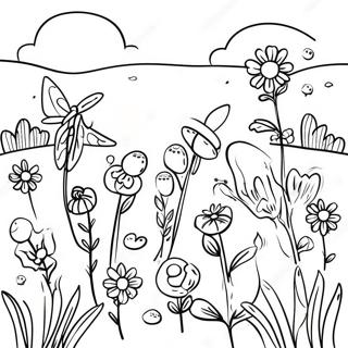 Pagina Para Colorir Do Campo Colorido De Flores Silvestres 59807-49644