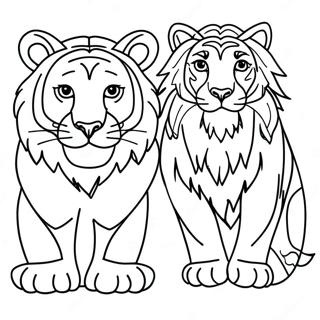 Pagina Para Colorir De Leao E Tigre 59856-49675