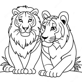 Pagina Para Colorir De Leao E Tigre 59856-49676