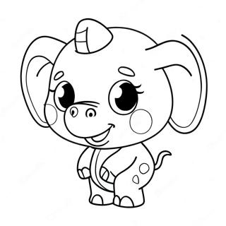 Pagina Para Colorir Da Fofa Emily Elephant Peppa Pig 59917-49730