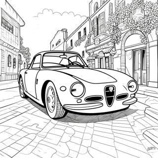 Pagina Para Colorir Classico Carro Esportivo Alfa Romeo 60007-49802