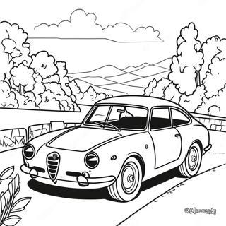 Pagina Para Colorir Classico Carro Esportivo Alfa Romeo 60007-49803