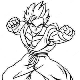 Pagina Para Colorir Gohan Em Pose De Acao Super Saiyan 60107-49895