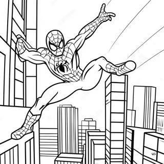 Pagina Para Colorir Do Homem Aranha Balancando Pela Cidade 60217-49967