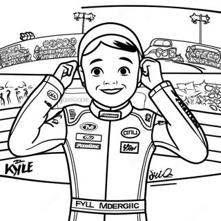 Pagina Para Colorir Do Kyle Larson Na Vitoria 60227-49973