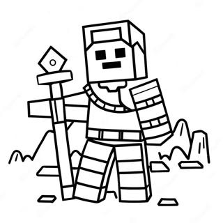 Guardiã Do Minecraft Páginas Para Colorir