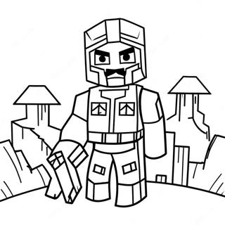 Pagina Para Colorir Do Warden Do Minecraft 60266-50008