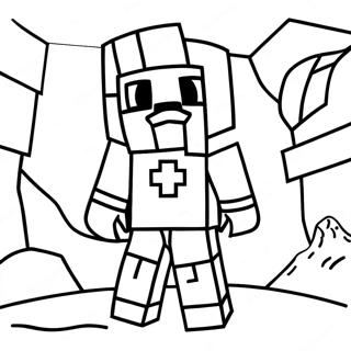 Pagina Para Colorir Do Warden Do Minecraft Na Caverna Escura 60267-49996