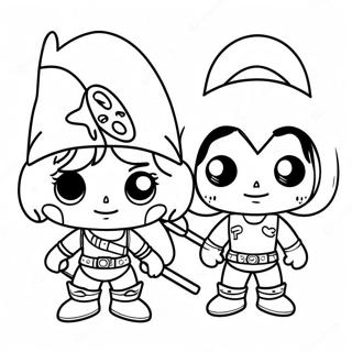 Pagina Para Colorir Personagens Cute Funko Pop 6035-4821