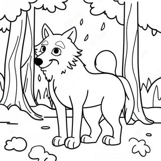 Pagina Para Colorir Lobo Mau Na Floresta 60407-50121