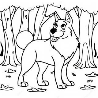 Pagina Para Colorir Lobo Mau Na Floresta 60407-50122