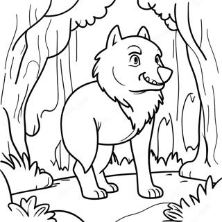 Pagina Para Colorir Lobo Mau Na Floresta 60407-50124