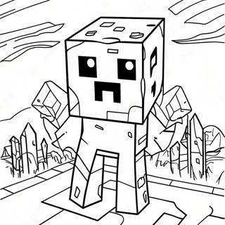 Pagina Para Colorir Do Ghast Do Minecraft 60486-50179