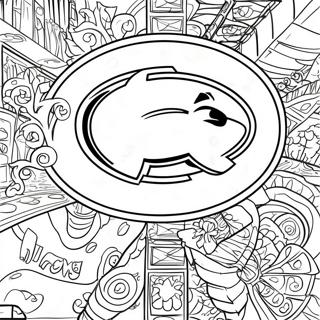 Pagina Para Colorir Do Logo Dos Nittany Lions Da Penn State 60596-50263